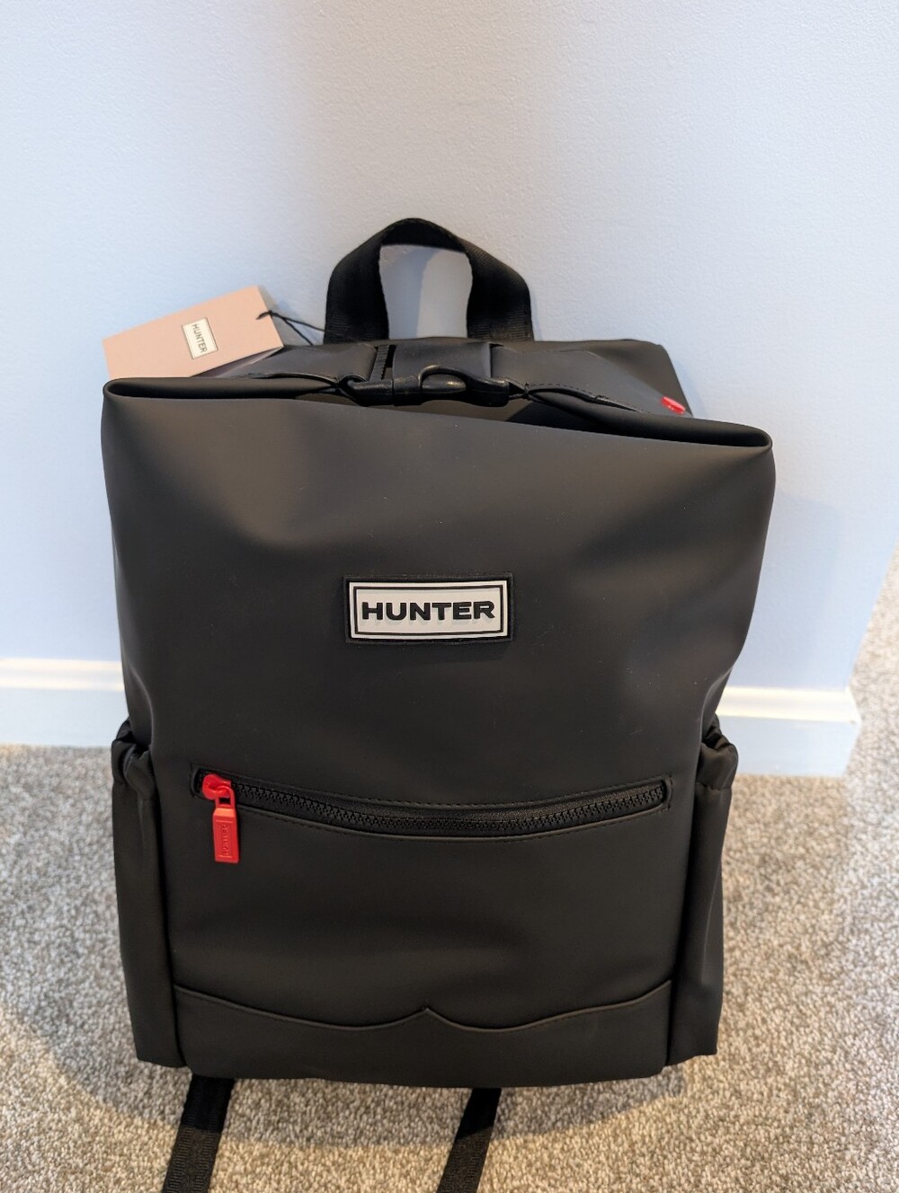 Hunter Top Clip Water Resistant Black Backpack